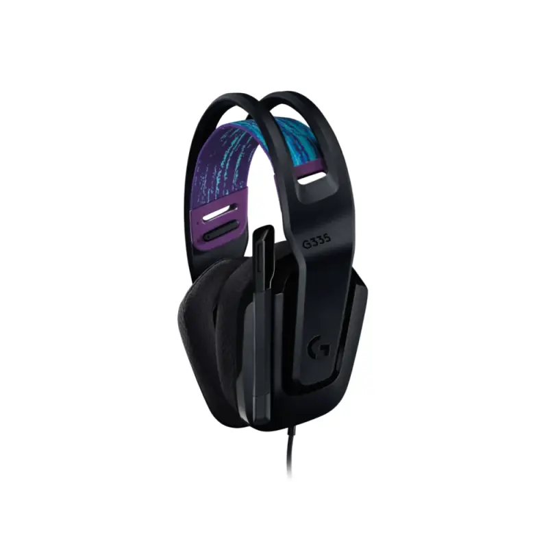 AUDÍFONOS DE DIADEMA GAMING DE COLOR NEGRO LOGITECH DE CABLE CON MICRÓFONO PLUG-AND-PLAY G335